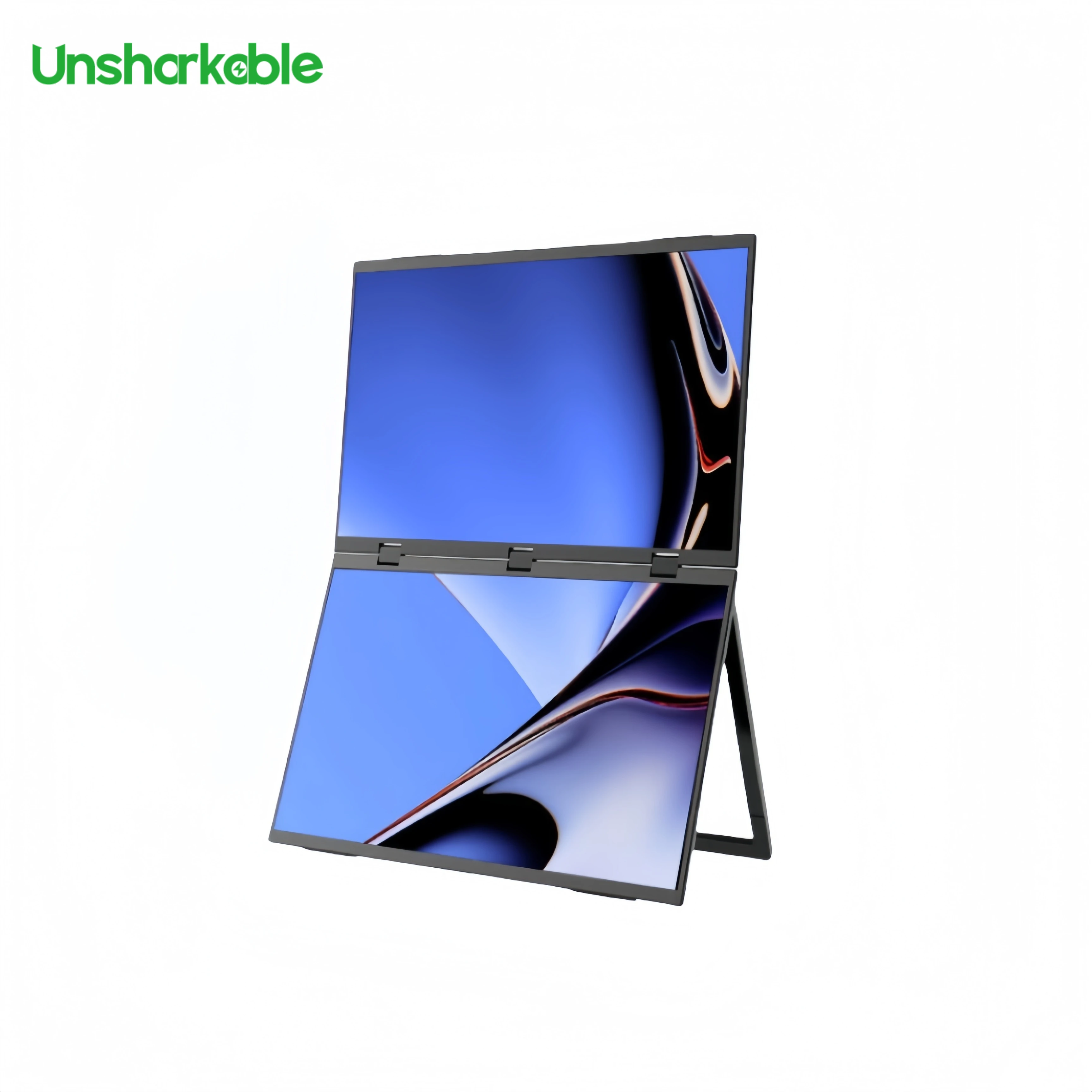 

UNSHARKABLE18.5-inch Foldable Dual Screen Portable Monitor 1080P Full HD USB-C Low Blue Light Certified for Gaming Office Travel