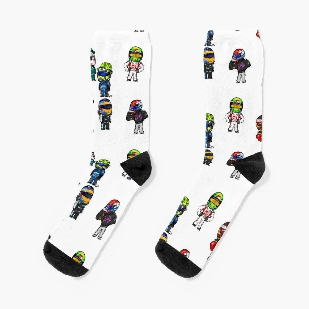 

F1 Mini Drivers SERIES 2 pack Socks golf tennis kawaii sheer Girl'S Socks Men's