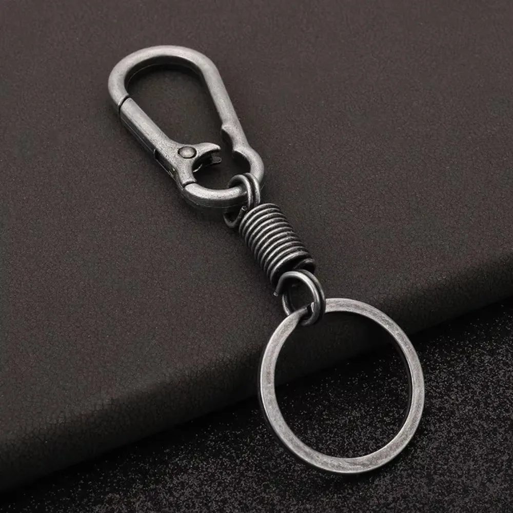 Creative Retro Mechanical Spring Keychain Cute Style Metal Pendant Key Personalized Keyring Lover Small Ring Accessorie Gift