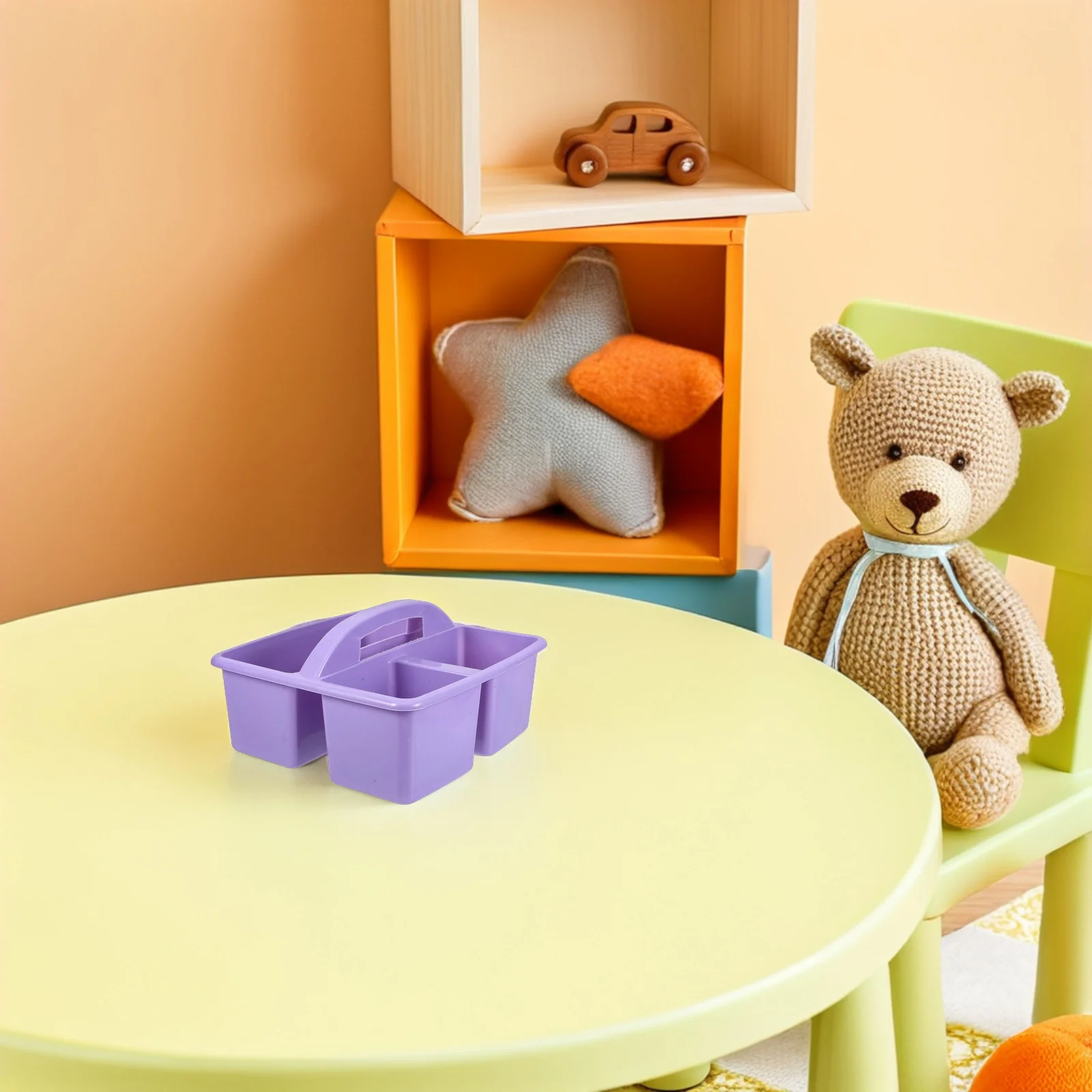 

Basket Classroom Pencil Holder Compartment Organizer Storage Tools Supply for Container