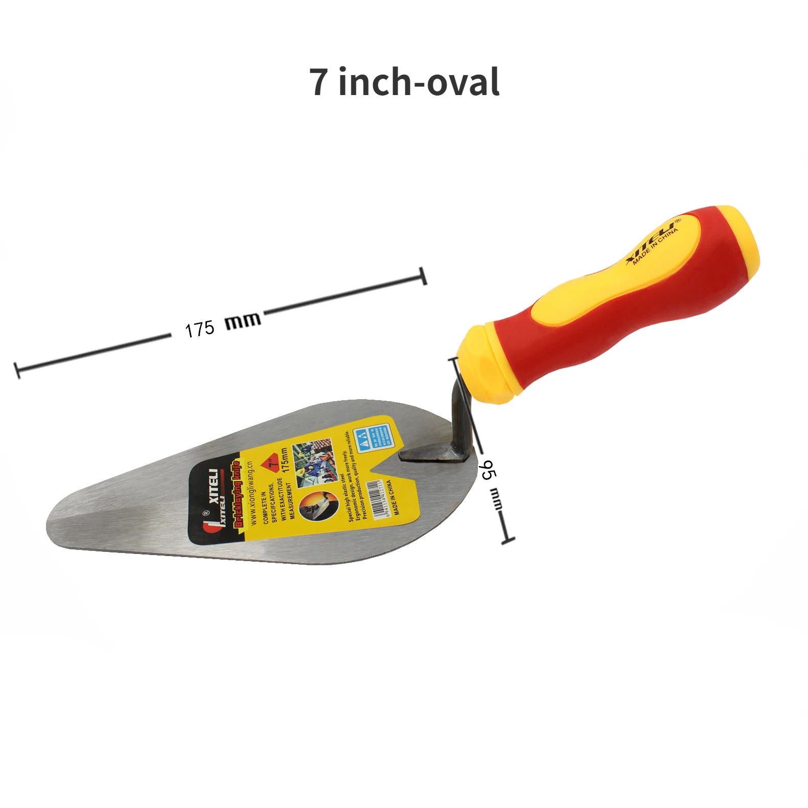 Professional High Carbon Steel Plaster Trowel Concrete Vibration Trowel Scraper Pointed Brick Trowel Bricklayer Tools