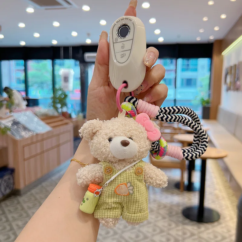 1/4PCS Plush Bear Keychain Designed for Bags and Accessories Cute Plush Toy Keychain