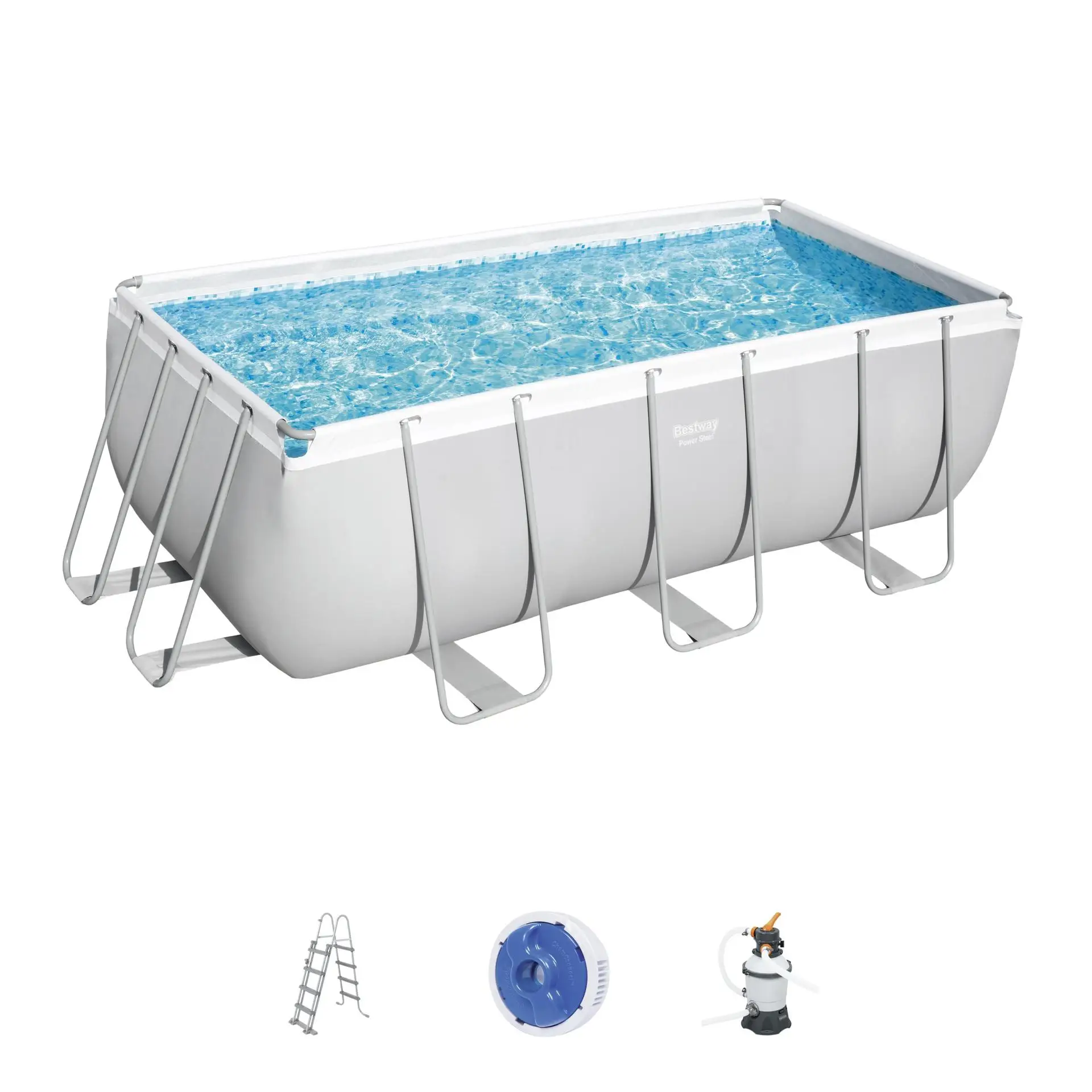 For Bestway 56457 Rectangular Frame Pool 4 12x2 01x1 22m PVC Thickened Large Family Swimming Pool Outdoor Fish Pond