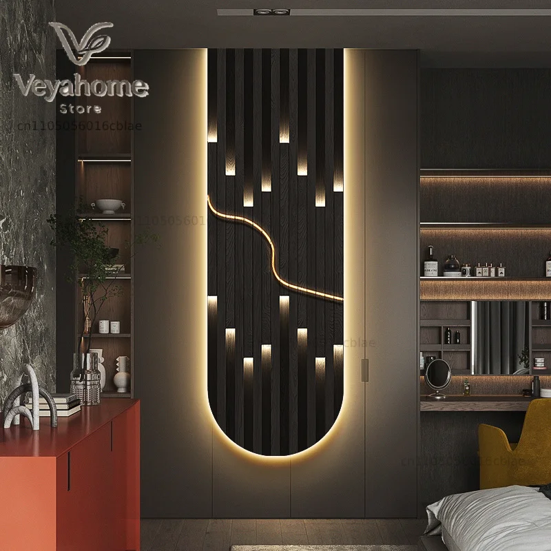 Modern Luxury LED Wall Lamp Fixture Home Decoration Abstract Mural Light Corridor Living Room Lustre High-end Hanging Painting