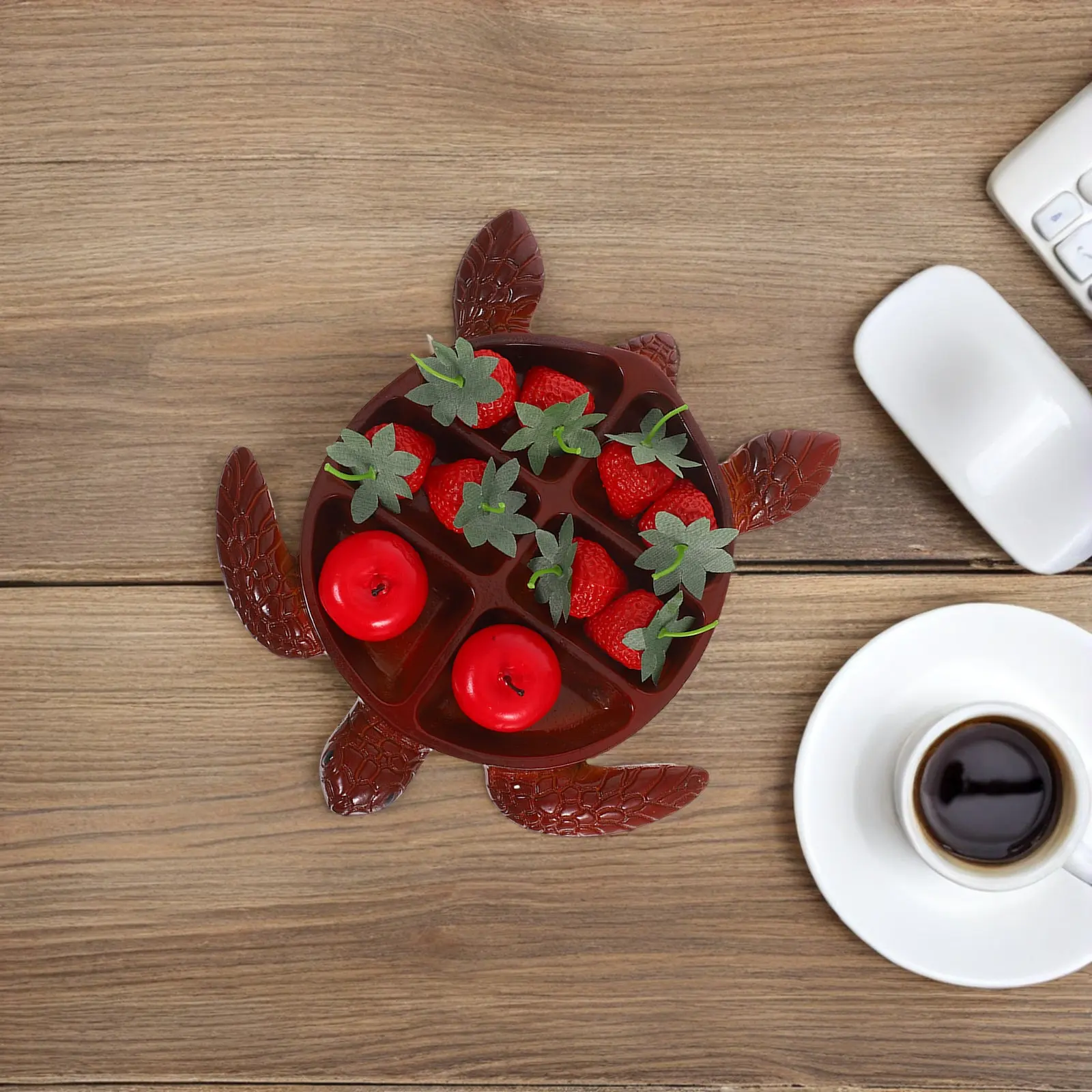 Turtle Wood Snack Tray Divided Charcuterie Platter Fruit Cheese Dessert Serving Plate Party Food Display Turtle Shaped Tray