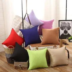 Candy Color Cushion Cover Simple Solid Cushion Cover Pillow Case Cover Grey White Black Cushion Covers Decorative Pillowcases