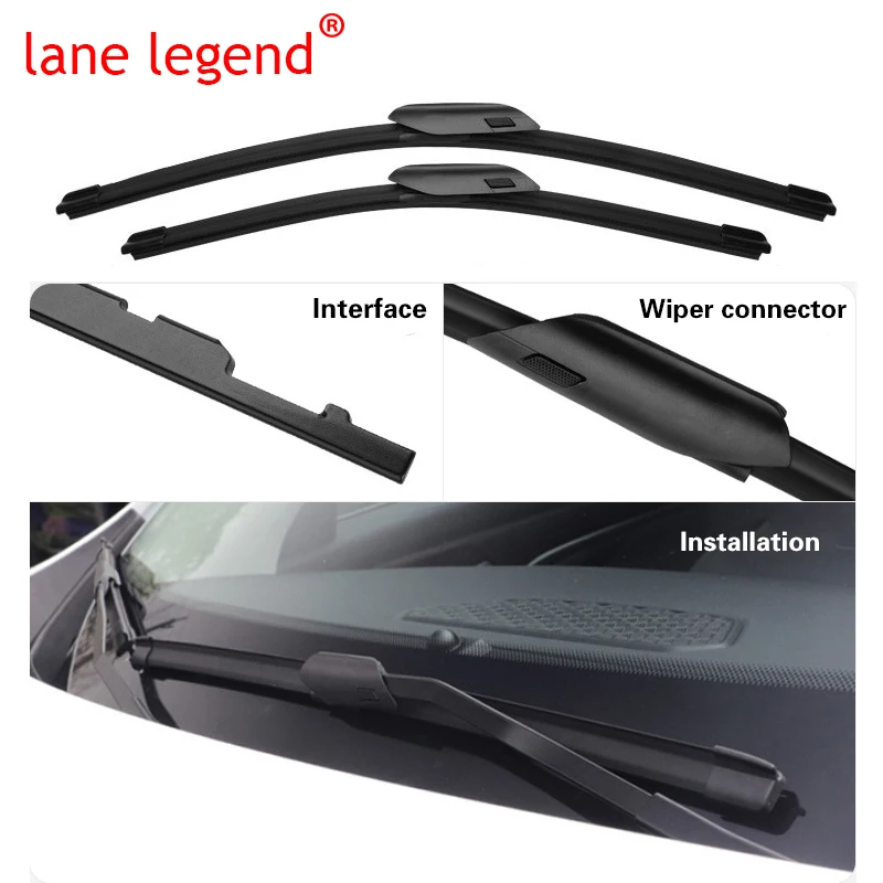 2x For Cadillac Lyriq 2023 2024 Front Wiper Blades Rubber Window Windshield Windscreen Cleaning Brushes Cutter Car Accessories