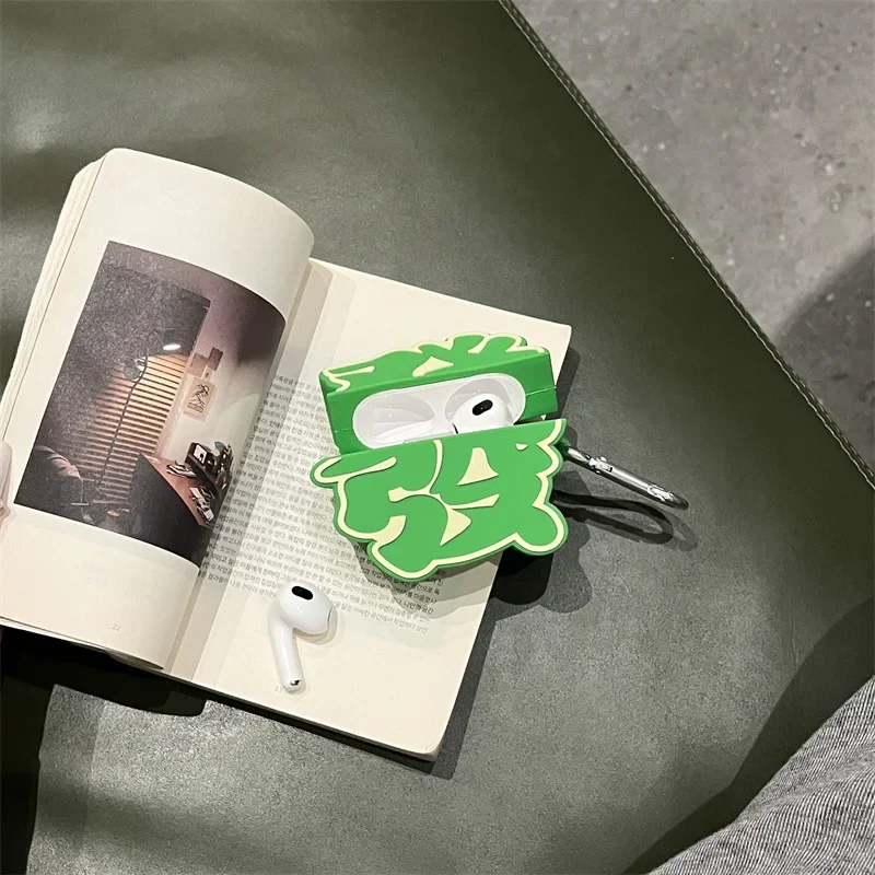 Mahjong Case for AirPods 4 Airpod 1 2 3 Pro Pro2 Bluetooth Earbuds Charging Box Protective Earphone Case Cover