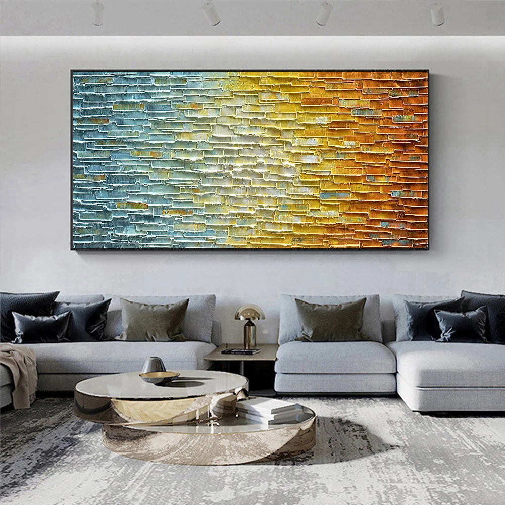 Handmade Oil Painting Large Abstract Oil Painting Canvas Original Textured Boho Wall Art Modern Living Room Spiritual Home Decor