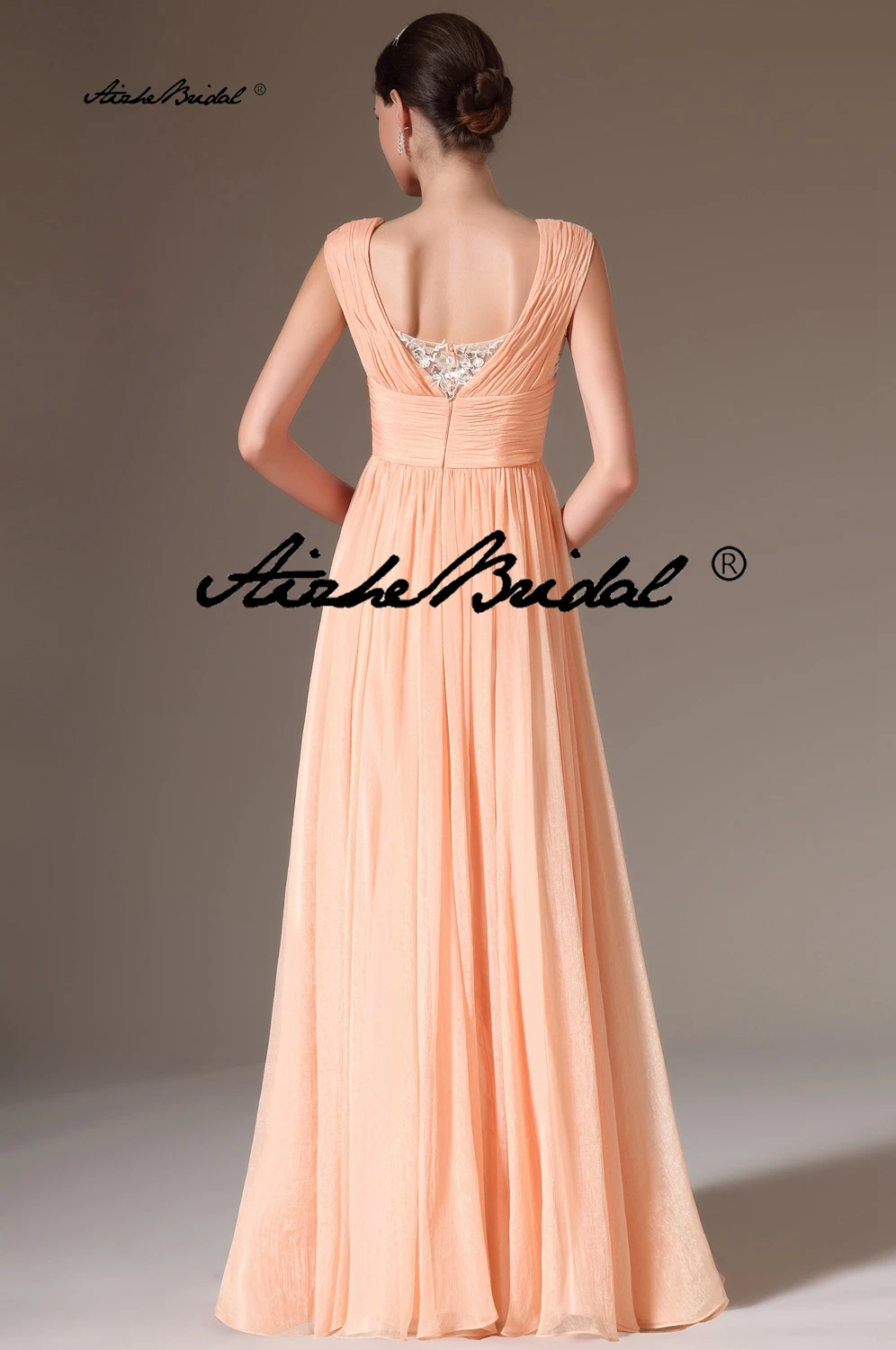 

Элегантные вечерние платья Длинное шифоновое платье без рукавов с v-образным вырезом длиной до пола, простое женское платье для выпускного вечера