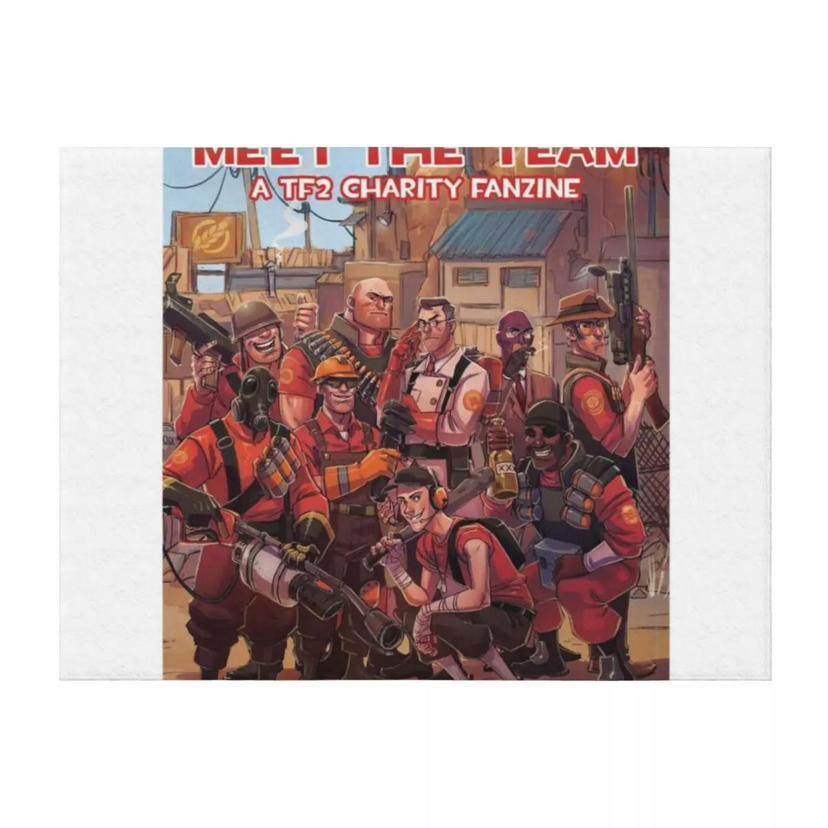 

Team Fortress 2 Meet The Team Throw Blanket Sofas Winter beds Furrys Softest Blankets