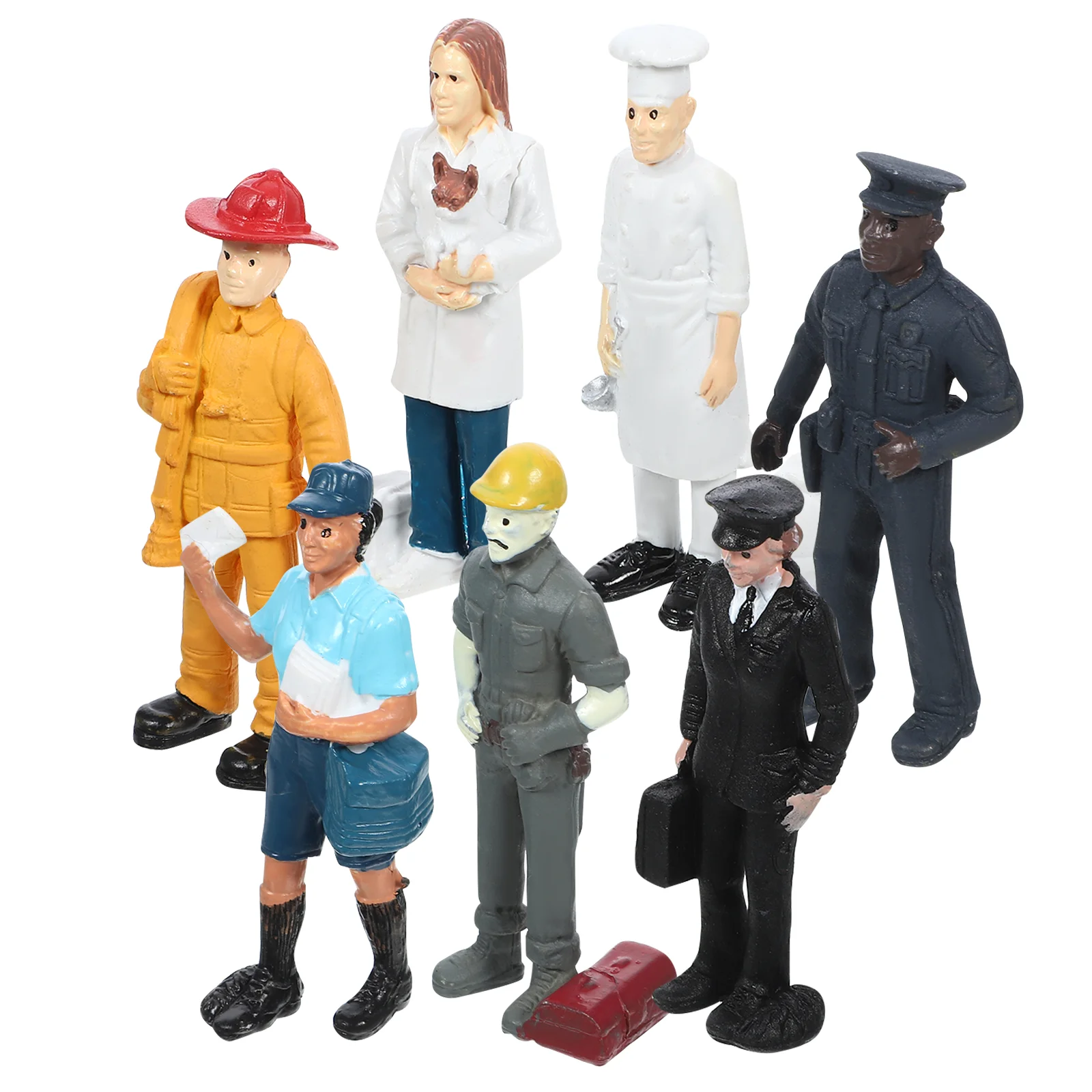 Scene Decoration Simulation Figure Architecture Layout Toys Mini People Models Statue Figurines Imitated Pvc