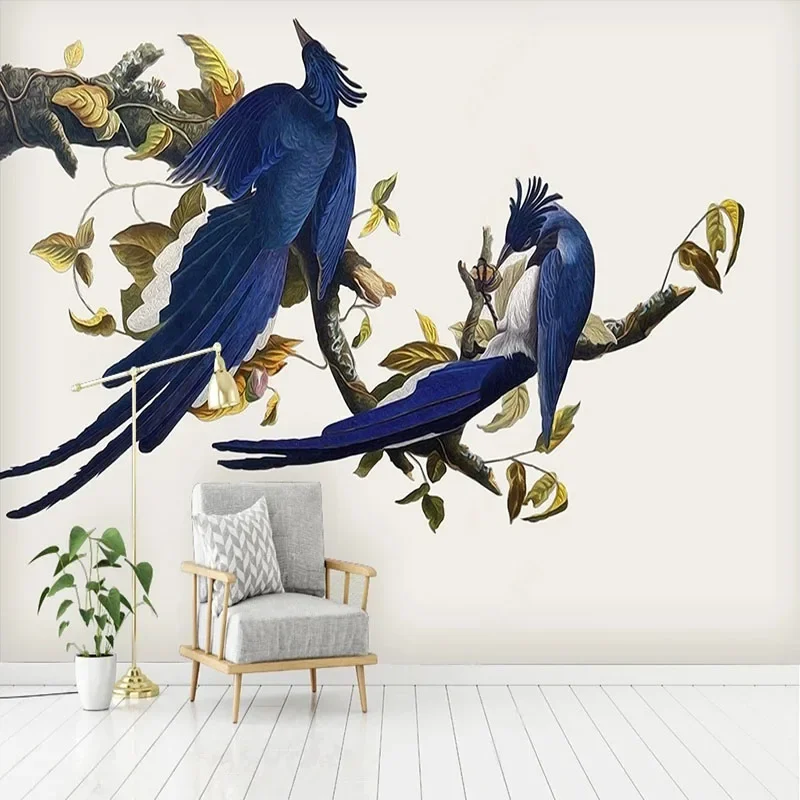 Custom 3D Photo Wallpaper New Chinese Style Magnolia Meticulous Flower And Bird Landscape Background Wall Decorative Painting