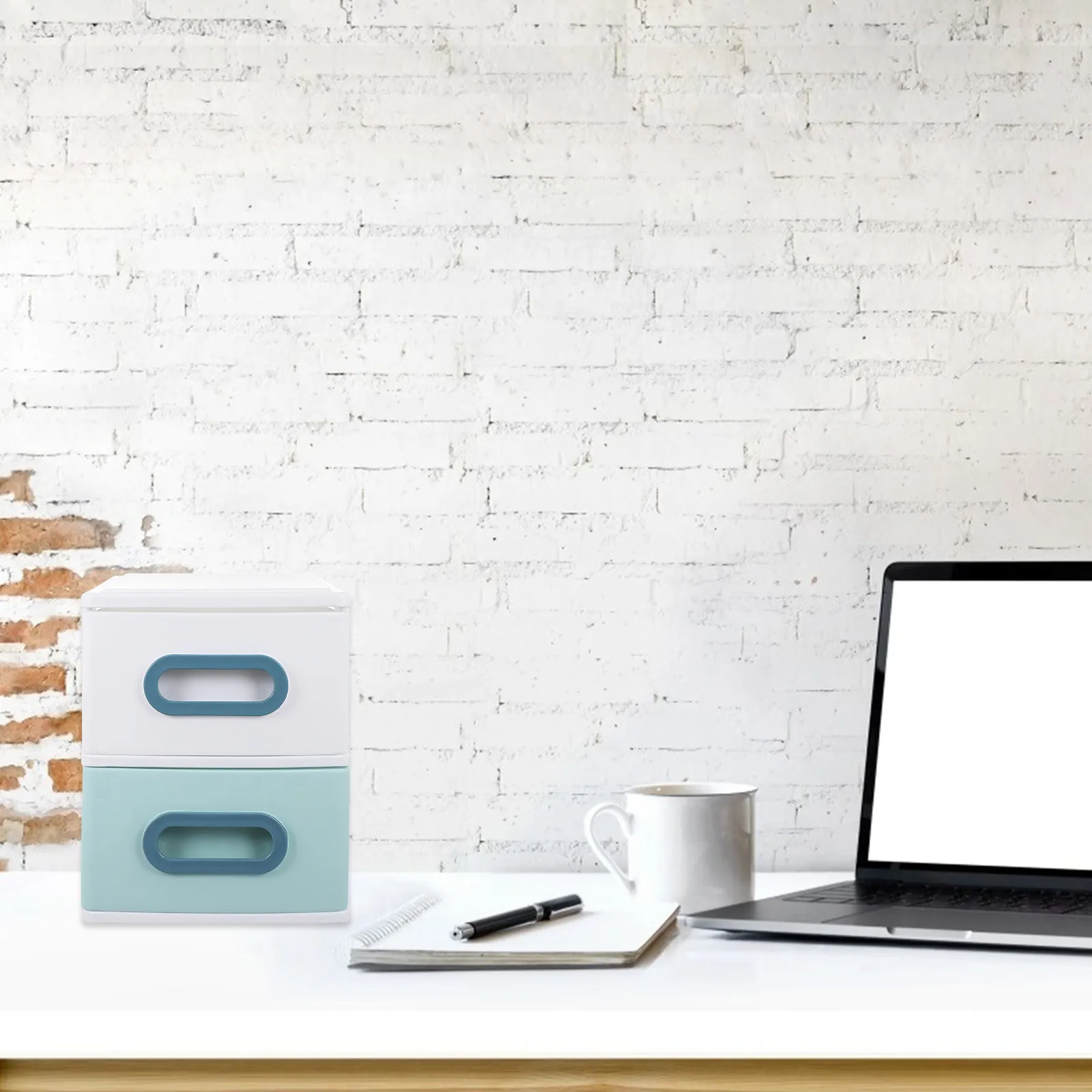 

Пластиковый контейнер для хранения с 2 ящиками, органайзер для кистей для макияжа, помад, подводок для глаз, настольный держатель, коробка для косметики