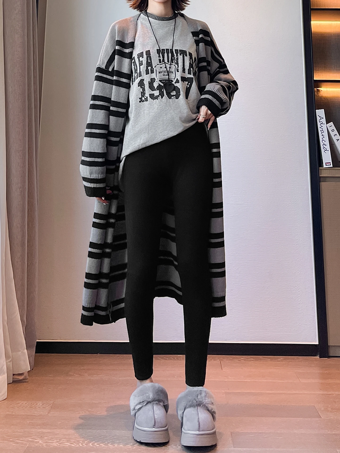 ey arkskin 요가 바지 여성용 Thiened Fce 하이 웨이스트 롱 바지 가을 겨울 따뜻한 타이트 레깅스 캐주얼웨어