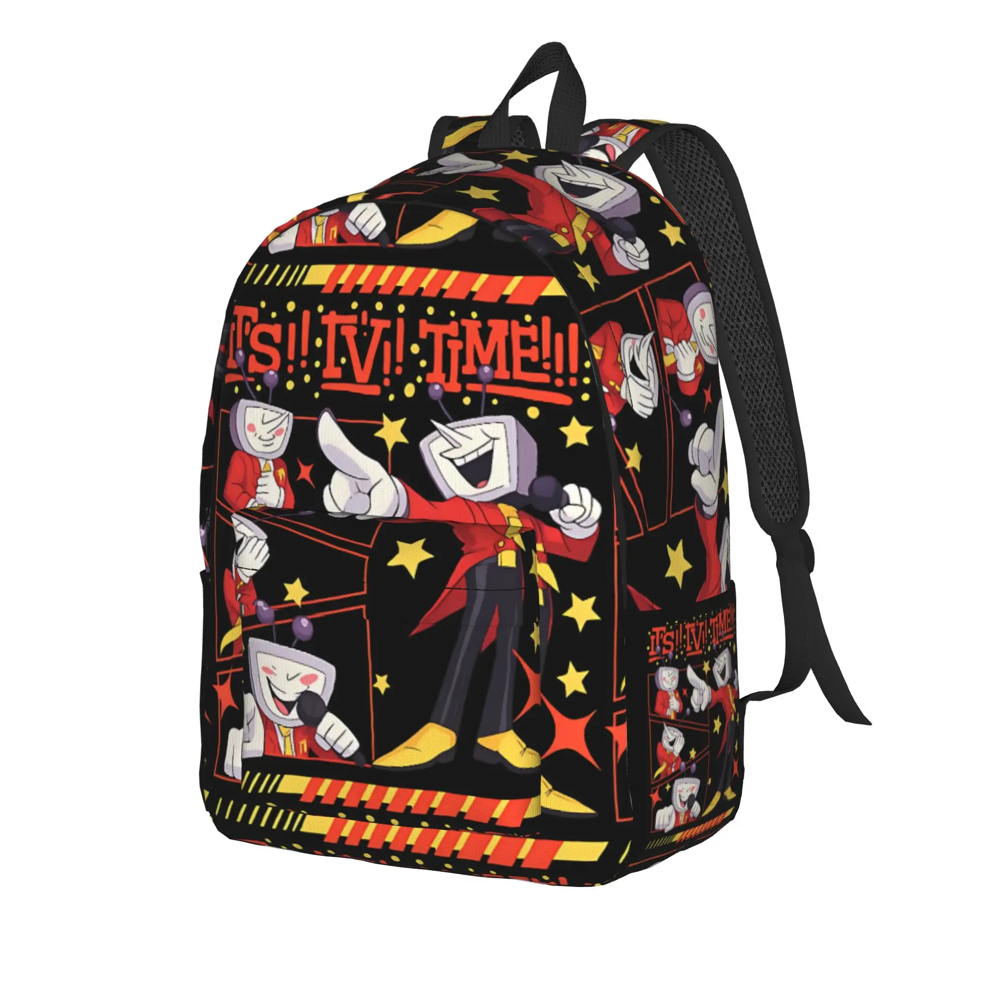 Tenna Deltarune Game, It’s TV Time Meme, Funny Tenna Fan Video Game Gamer Backpacks Student Breathable School Bags Rucksack