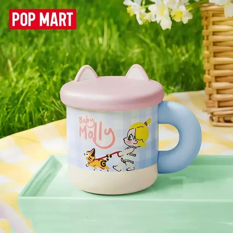 

POPMART Baby Molly Baby Tabby Series Cat Ear Water Cup Blind Box Toys Anime Action Figure Surprise Mystery Box Dolls Girls Gift