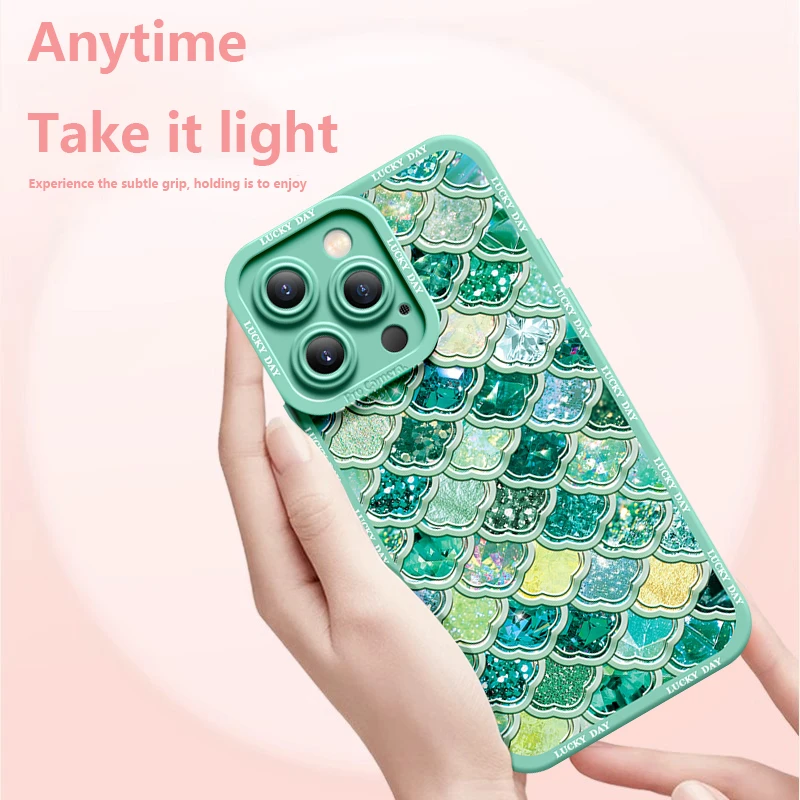 Deluxe Case For iphone 15 14 13 12 11 Pro Max X XR Xs Silicone Advanced Cell Phone Protective Cover Anti-fall Shiny Shells