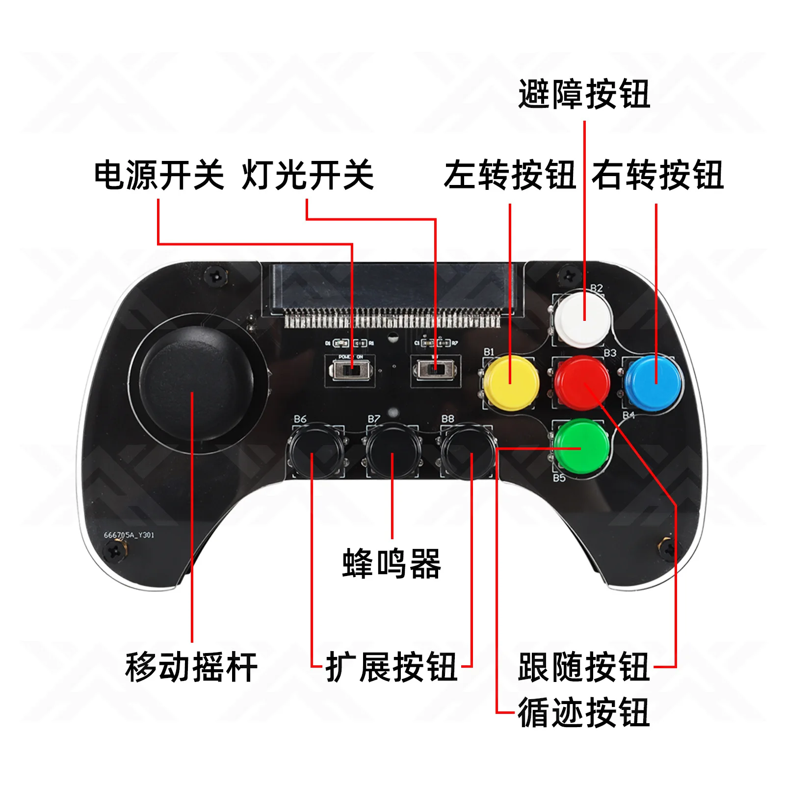 Graphic ultrasonic obstacle avoidance following robot Micbourne tracking programming smart car