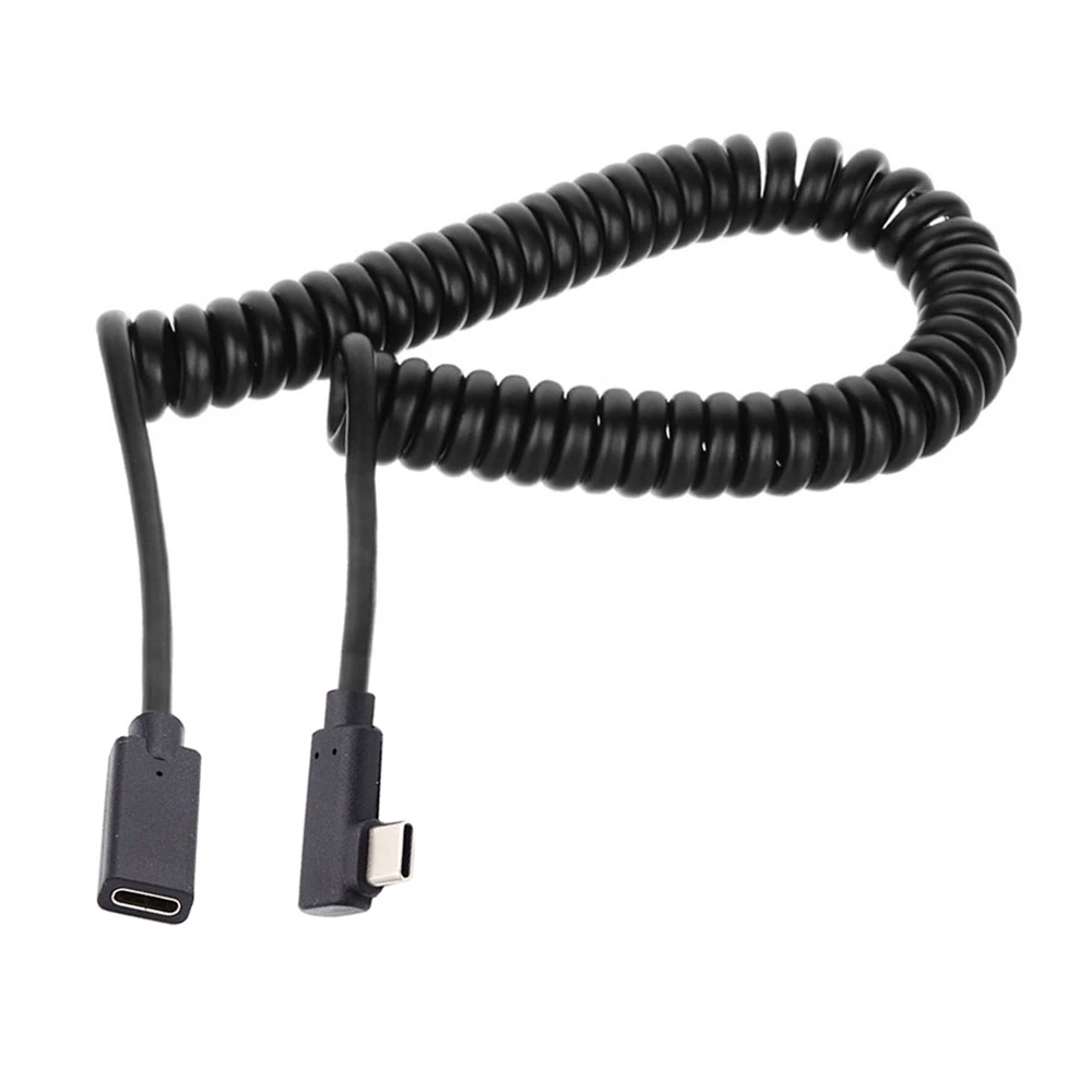 Stretch Coiled USB-C Keyboard Mouse Cable for Gaming Keyboard Micro USB Male to Type-C Female Extension Cable Power & Data