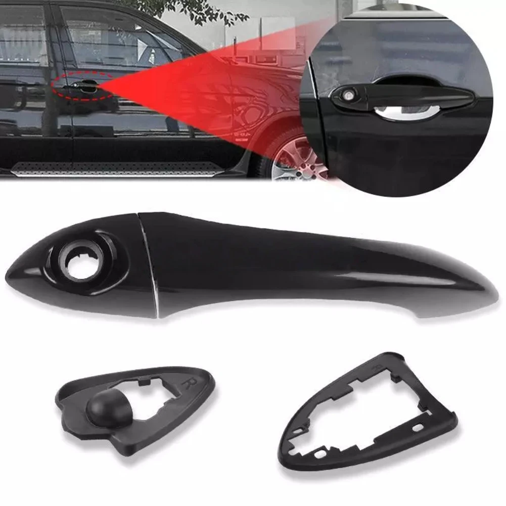 

1 шт. автомобильная дверная ручка, глянцевая черная передняя правая наружная дверная ручка со стороны водителя для BMW X5 E53 2000-2006, аксессуары