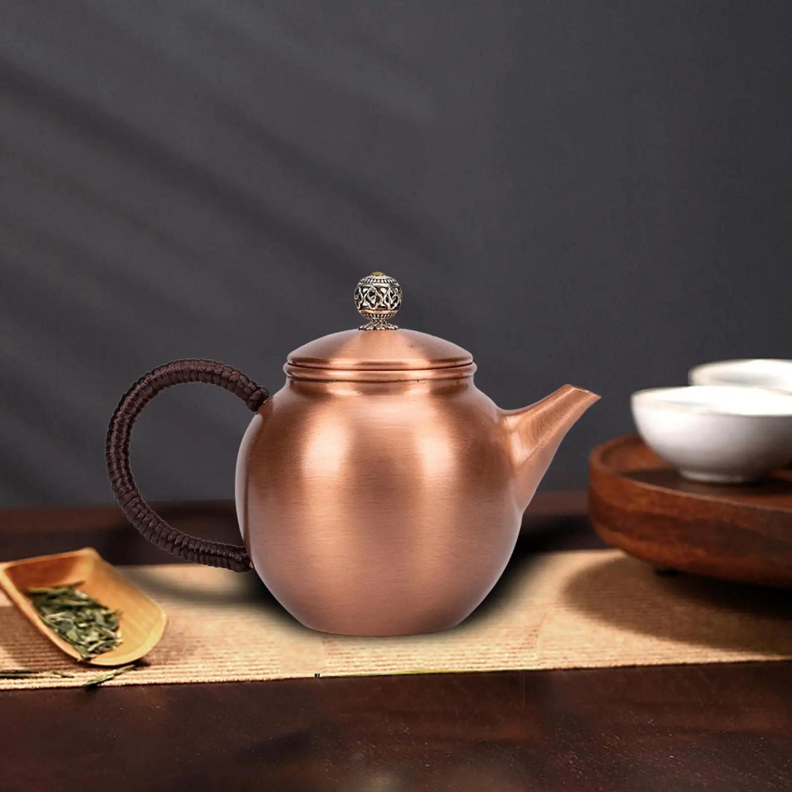 

Copper Teapot Comfortable Handle Housewarming Gifts Hot Water Kettle Multiuse Small Copper Pot for Restaurant Camping Tea House