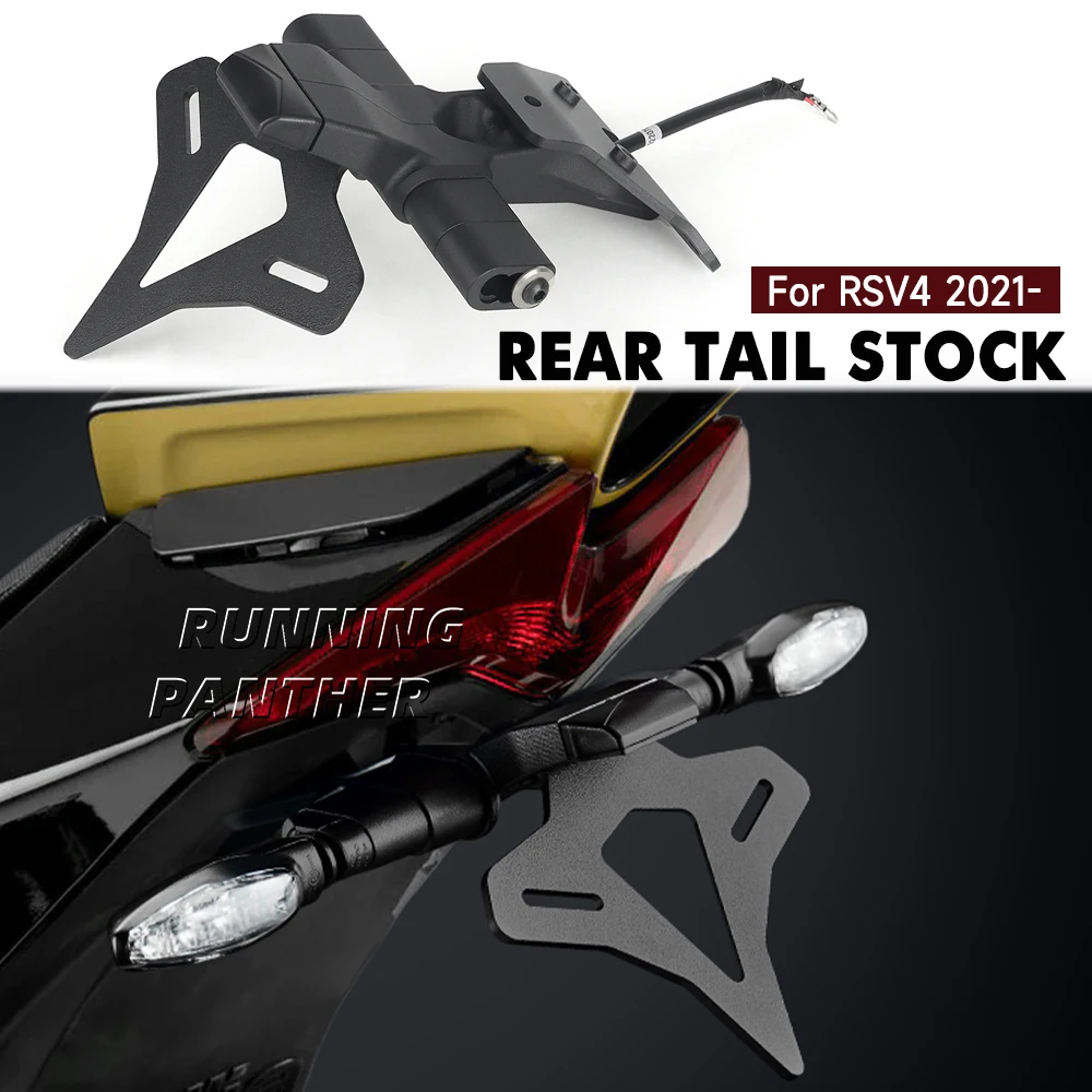 For Aprilia RSV4 2021- Motorcycle Rear Short Tail Stock Tidy License Plate Holder Tailstock Frame Bracket