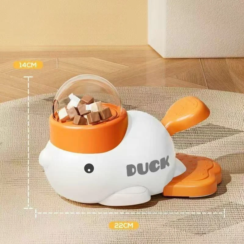 Puppy Missing Food Toy Anti-slip Bottom Dog Cat Pet Feeder Little Yellow Duck Interactive Puzzle Dog Feeding Machine