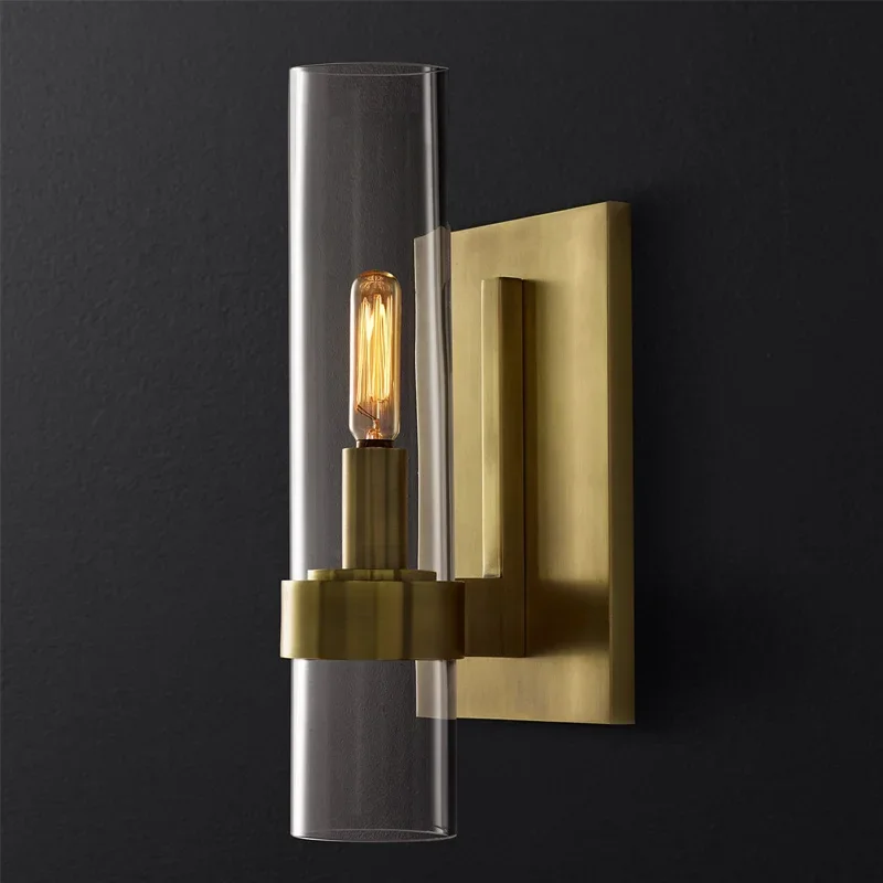 الأمريكية داخلي غرفة المعيشة غرفة الطعام الحمام غرفة نوم الشرفة خمر أنبوب زجاجي معدني عاكس الضوء الفاخرة ديكور الجدار الخفيفة #5