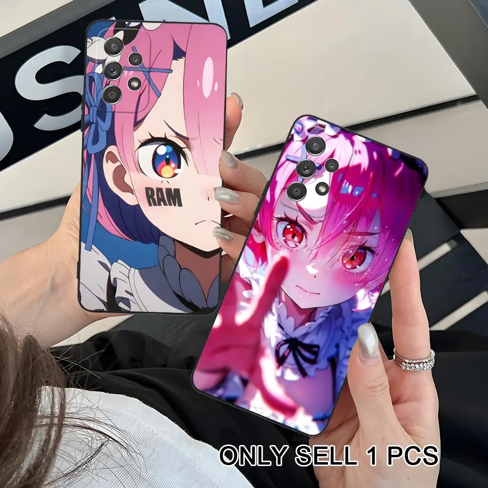 ReZero Ram Waifu Phone Case for Samsung Galaxy A26 25 24 23 22 21 17 16 15 14 13 12 11 5G Soft TPU Shockproof Cover