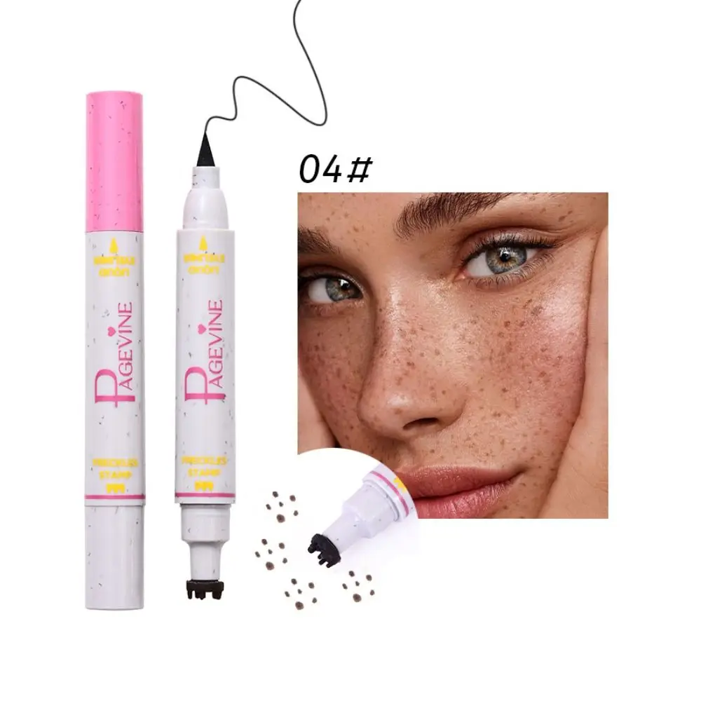 

High Quality Waterproof Faux Freckle Stamp Smudge-proof Long Lasting Freckle Pen Double Head Fast-drying Freckle Makeup Pencil
