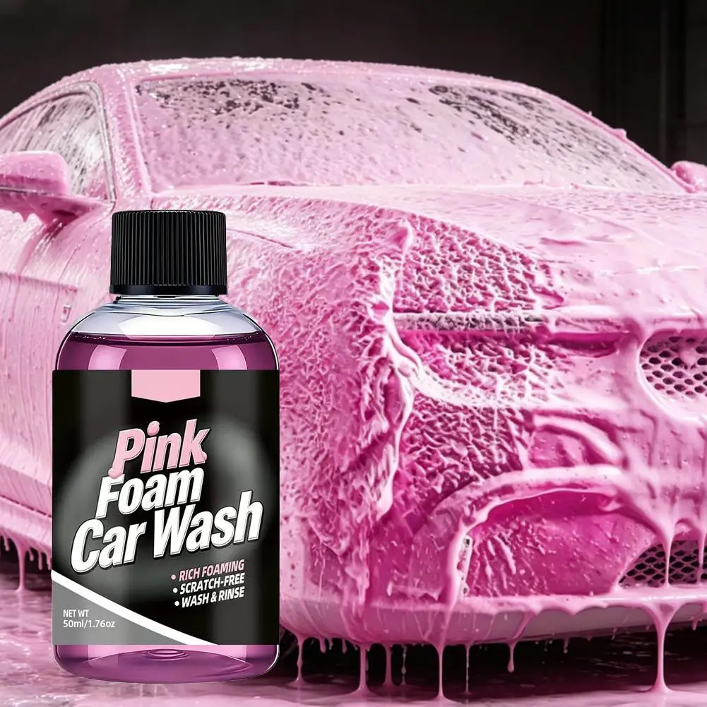 Snow Foam Car Wash Soap Pink Multicolor No Scrub Rich Foam for Foam Cannon Gun Bucket Truck Auto Exterior Care view 4