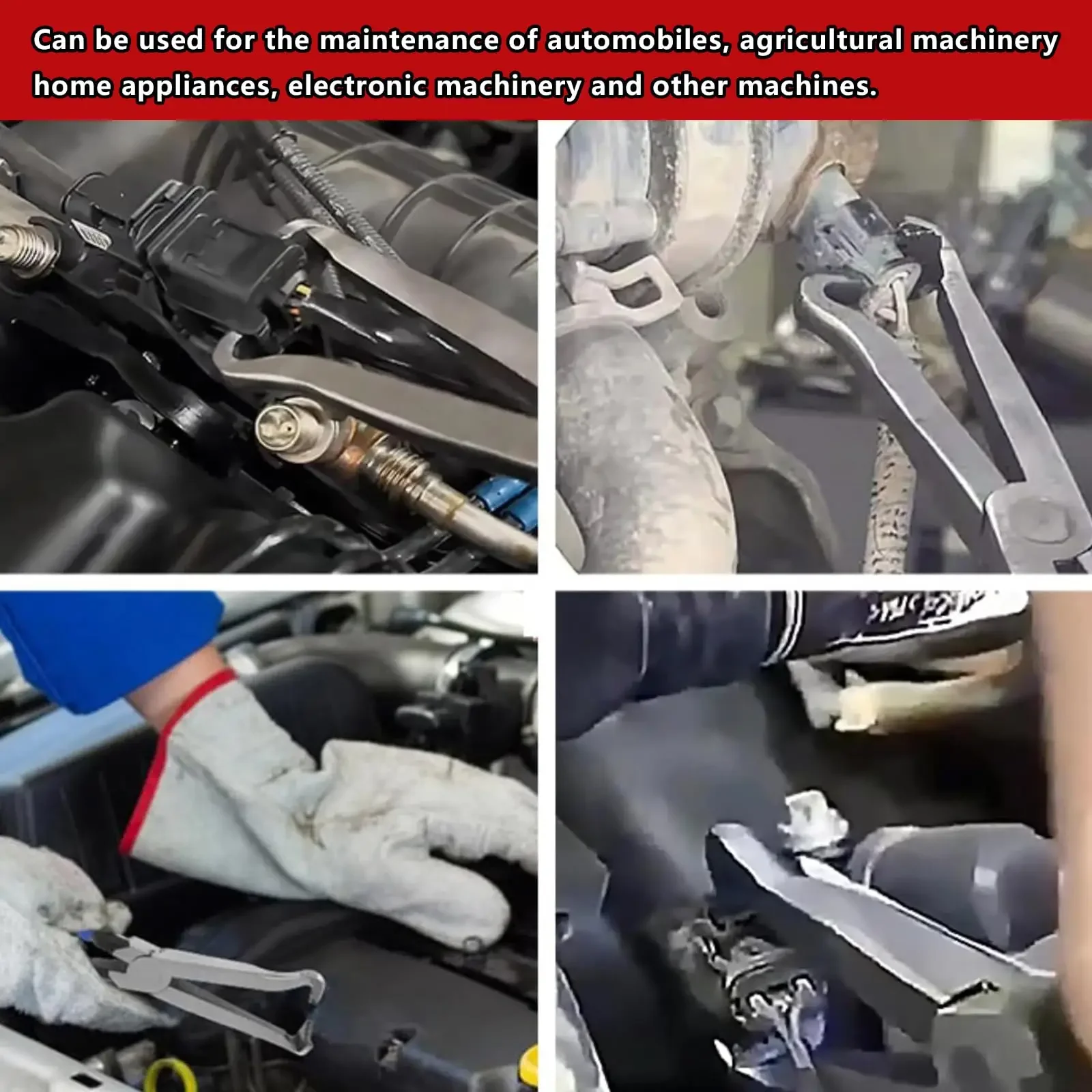 Pinza per scollegare connettori elettrici per autoveicoli Pinza per connettori elettrici da 8 pollici Pinza per tubi con clip per benzina per linea carburante