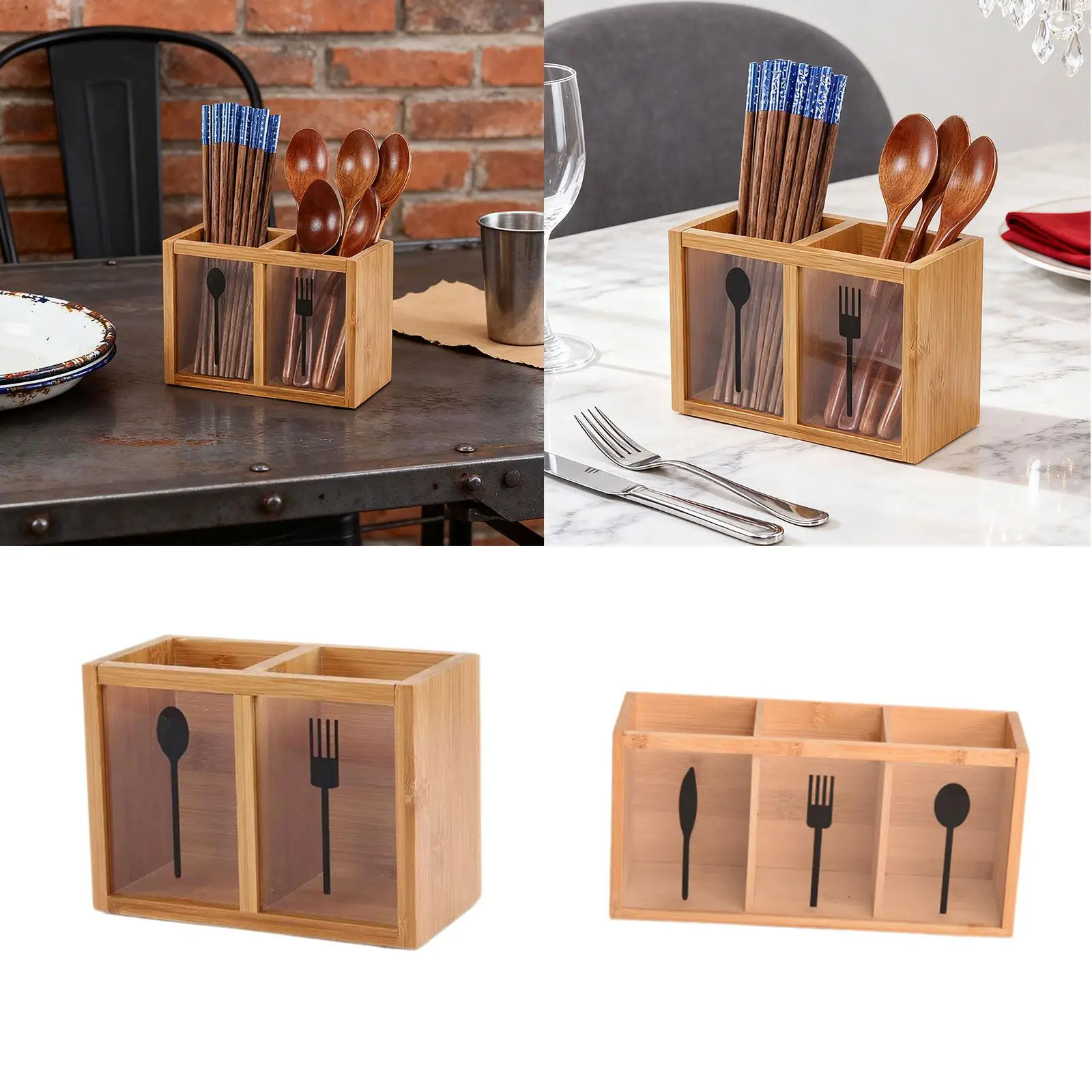 

Chopsticks Cage Clear Acrylic Cutlery Drainer Bamboo Cutlery Storage Rack Cutlery Holder for Spoons Small Utensils Tableware