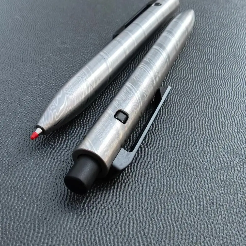 New EDC Damascus Steel Titanium Alloy Signature Pen Writing Multi-functional Portable Outdoor Tools