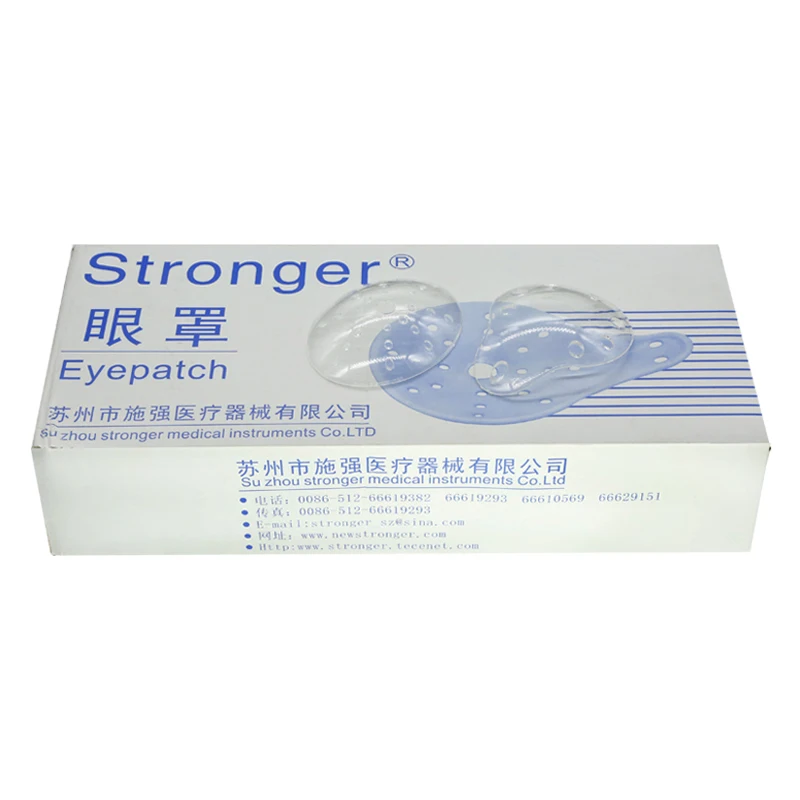 Clear eye mask After eye surgery protection Suzhou Strong Oval scoop shape breathable eye mask with small holes