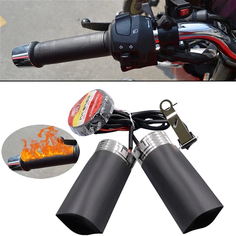 

Motorcycle Heated Handlebar Muffs for ATV Snowmobile Handlebar Heater Warmer Kit Heated Handlebar 12V Universal for Winter