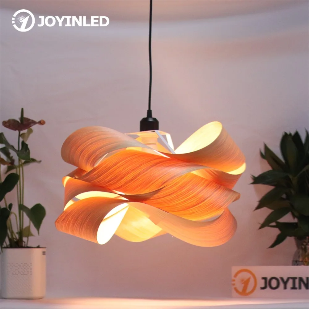 

JOYINLED Artistic Chandelier Nordic Modern Simple Creative Handcrafted Wood D40 Bedroom Dining Room Living Room Study
