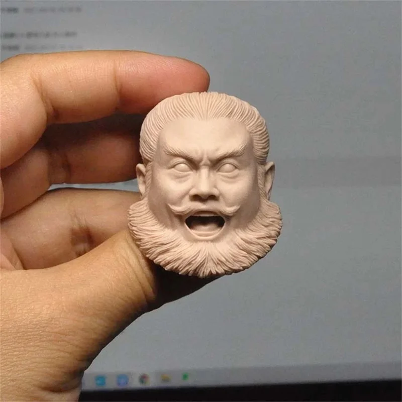 

1/6 Male Soldier Zhang Fei Head Carving Model Accessories High Quality Fit 12'' Action Figures Body In Stock