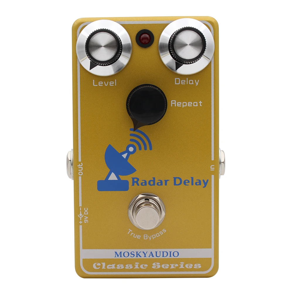 

Гитарная педаль эффектов Moskyaudio RADAR DELAY - гибридный аналогово-цифровой дилэй BBD, задержка 25-450 мс, True Bypass, компактный дизайн