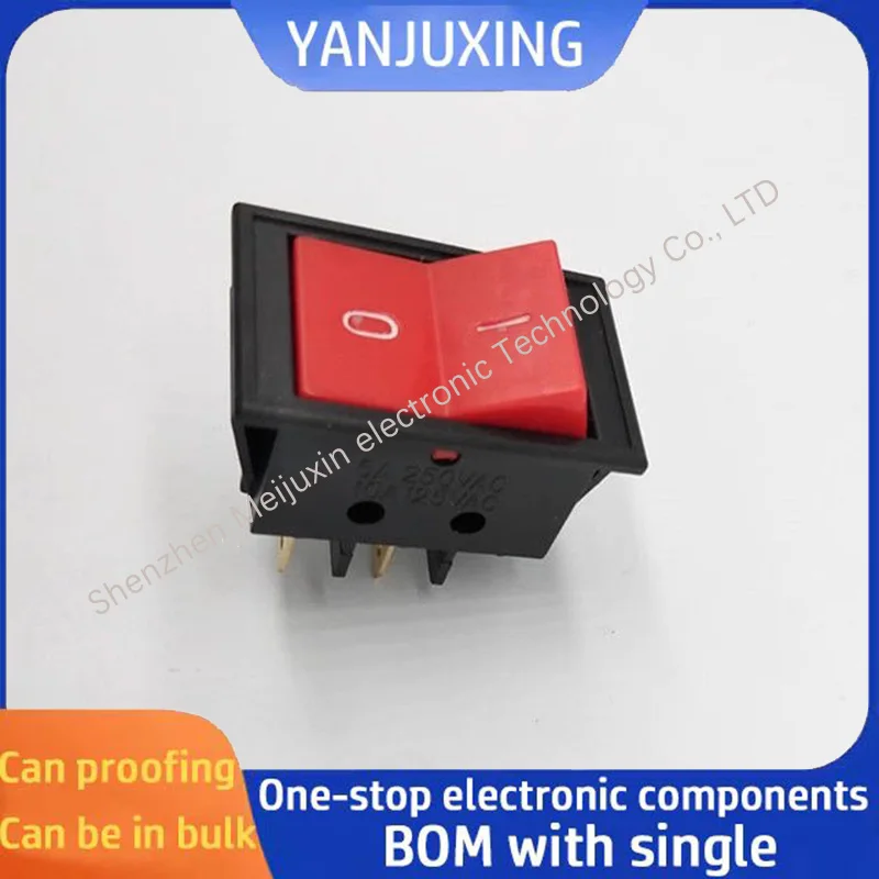 

1~5pcs/lot Boat-shaped switch grinding wheel machine bench drill switch red without light 6A 220V HJ3-10/2 40*26mm
