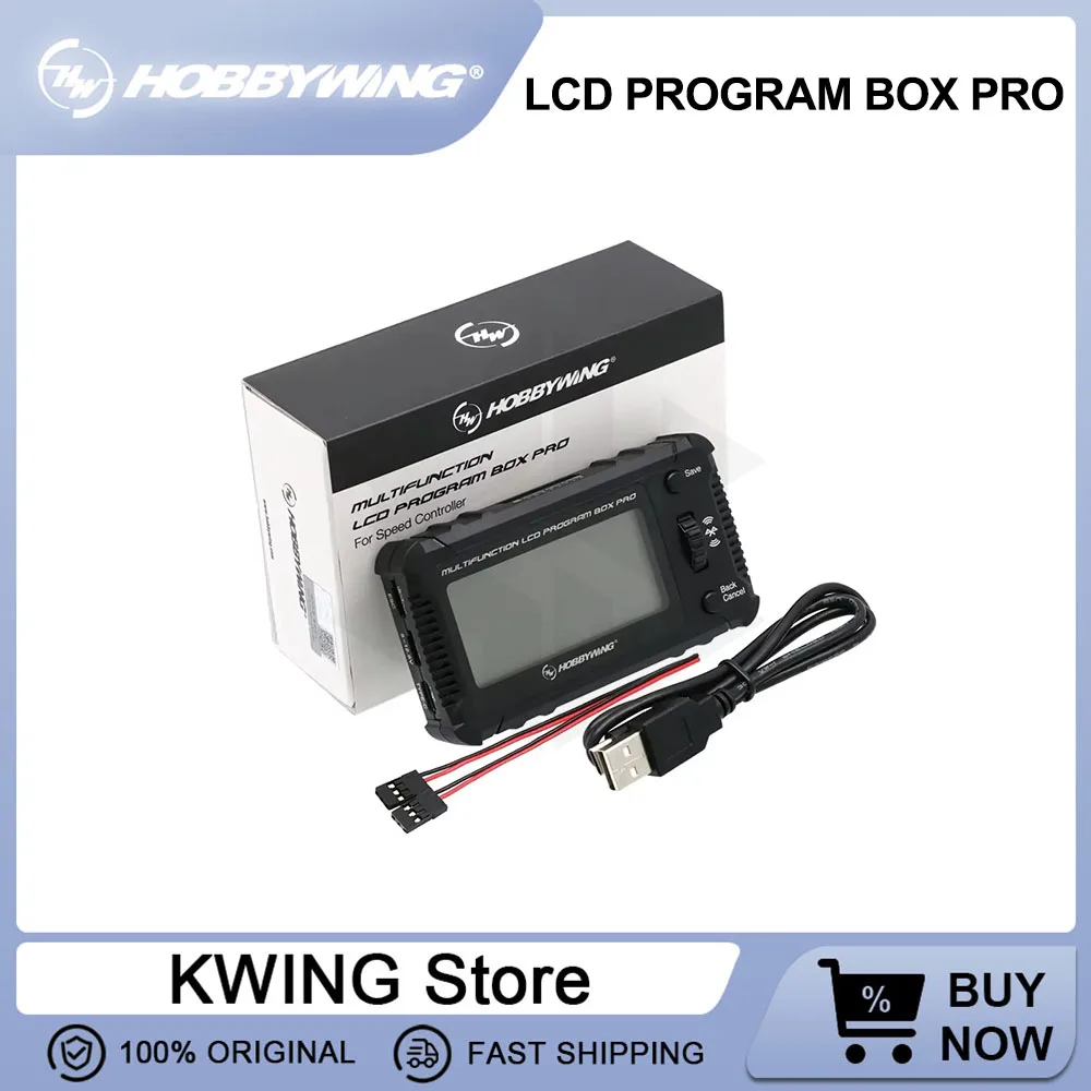 Hobbywing Multifunction LCD Program Box Pro OTA Parameter/ Firmware Update 1-8S Battery For PLATINUM XERUN EZRUN Seaking Pro ESC