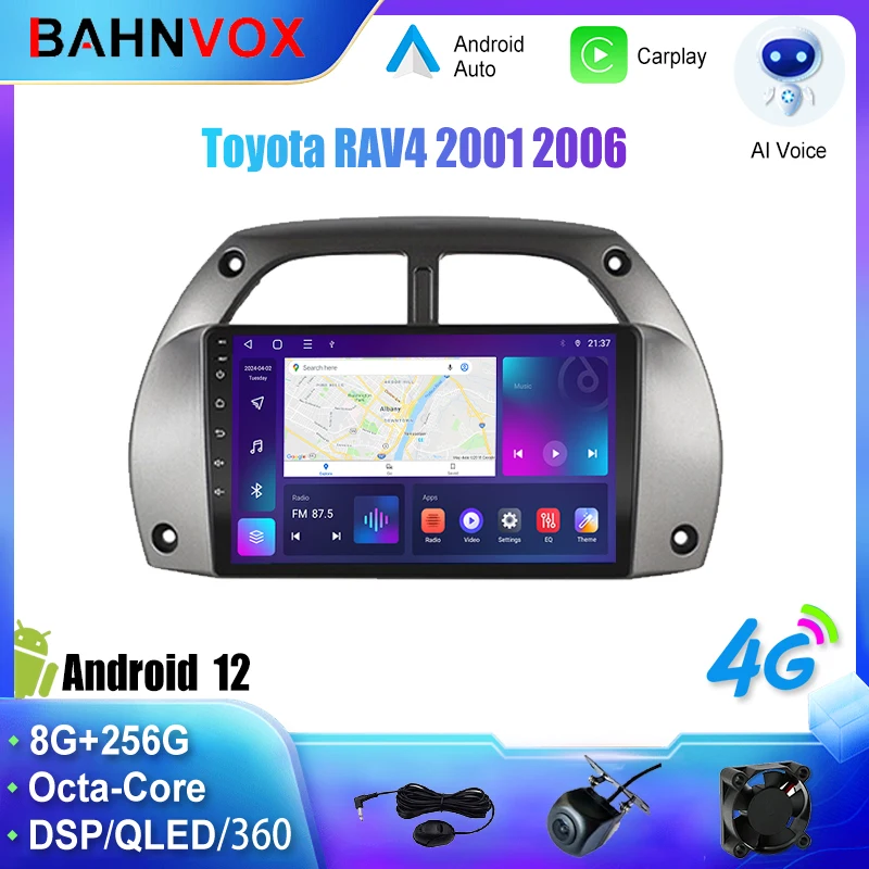 Android Car Radio GPS Navigation Multimedia Video Player for Toyota RAV4 RAV 4 2001 2006 Stereo Tape Recorder Screen Head Unit