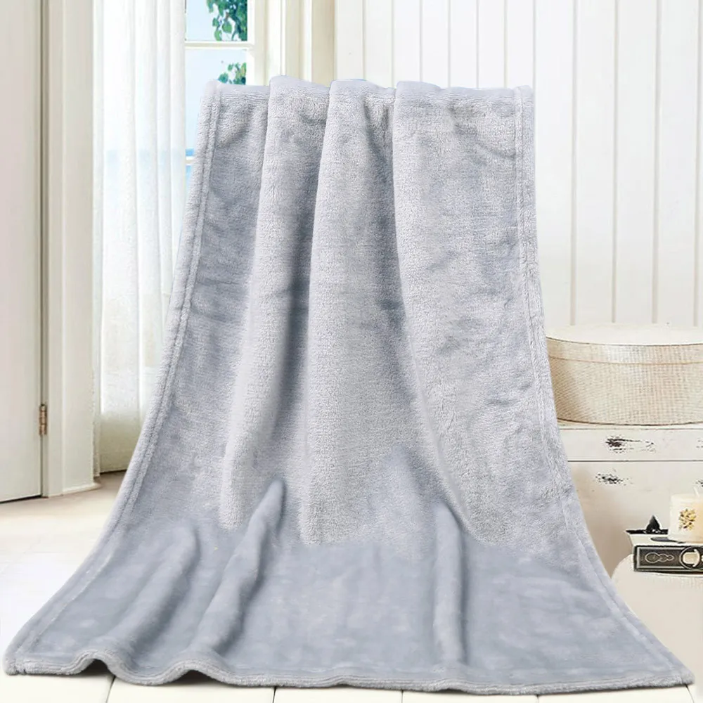 50x70cm Fashion Solid Soft Throw Kids Blanket Warm Coral Plaid Blankets Flannel Plush Blankets And Throws