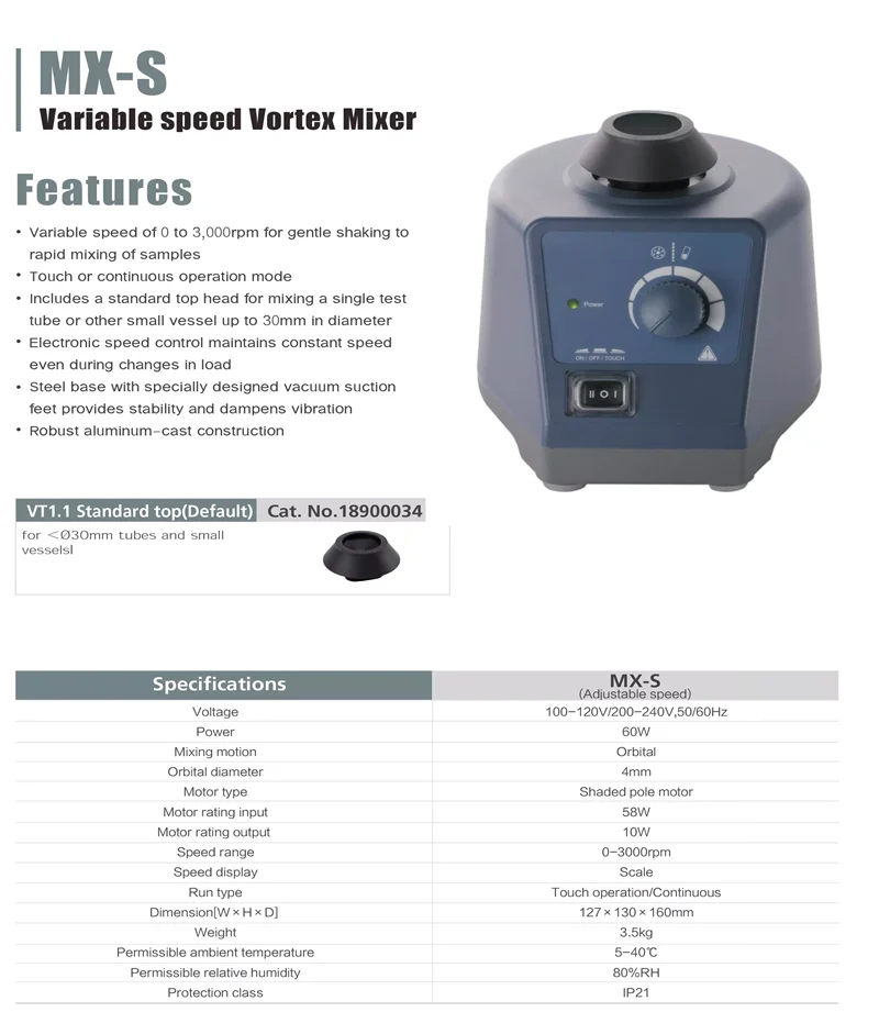 Imagem -02 - Ikeme Laboratório Vortex Mixer Equipamento de Laboratório Elétrico Aplicações de Máquina Líquida de Mistura Motor de Pólo Sombreado 2500 a 3000rpm