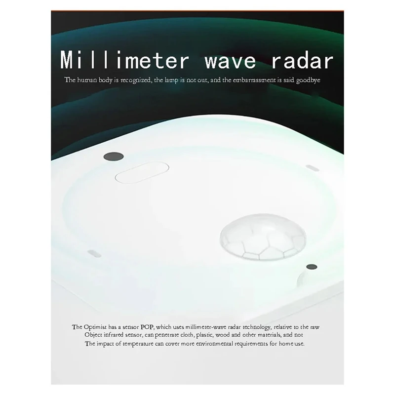 Für Xiaomi Mijia Optimist Smart Home, Millimeter-Waveradar-Infrarot-Temperatur-Feuchtigkeitslicht 5-in-1-verstärkter Sensor-Y96A
