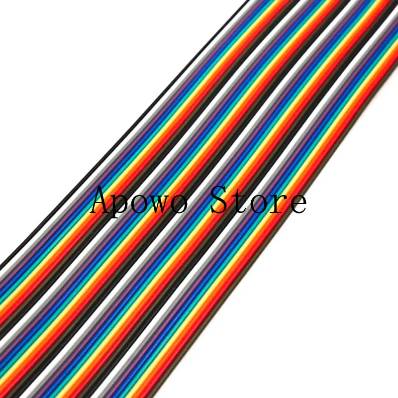 5meters/lot Ribbon Cable 10WAY Flat Color Rainbow Ribbon Cable Wire Rainbow Cable 10P Ribbon Cable 28AWG