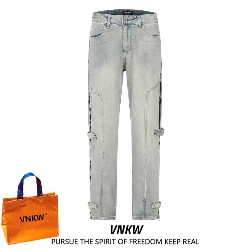 

Trendy Straight Leg Wide Leg Jeans Men Women Summer Faion Brand Haome American Micro Flared High Street Vibe Jeans