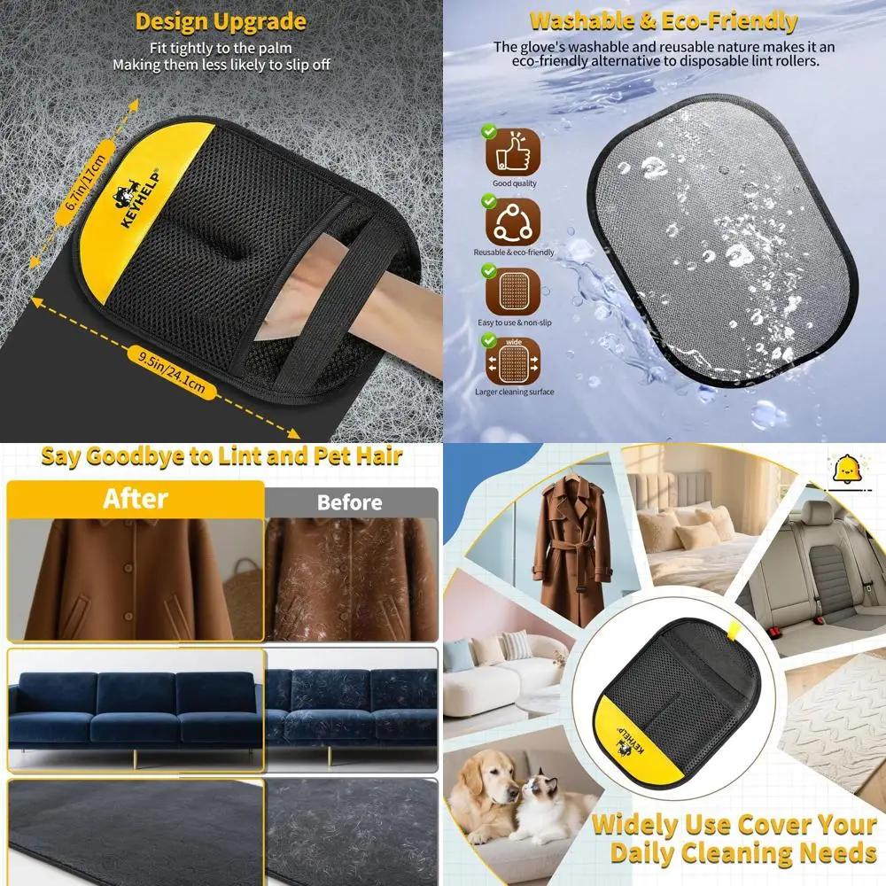 

Перчатки для удаления шерсти домашних животных для собак и кошек, новые модернизированные многоразовые электростатические перчатки для шерсти домашних животных, инструмент для удаления шерсти домашних животных для одежды