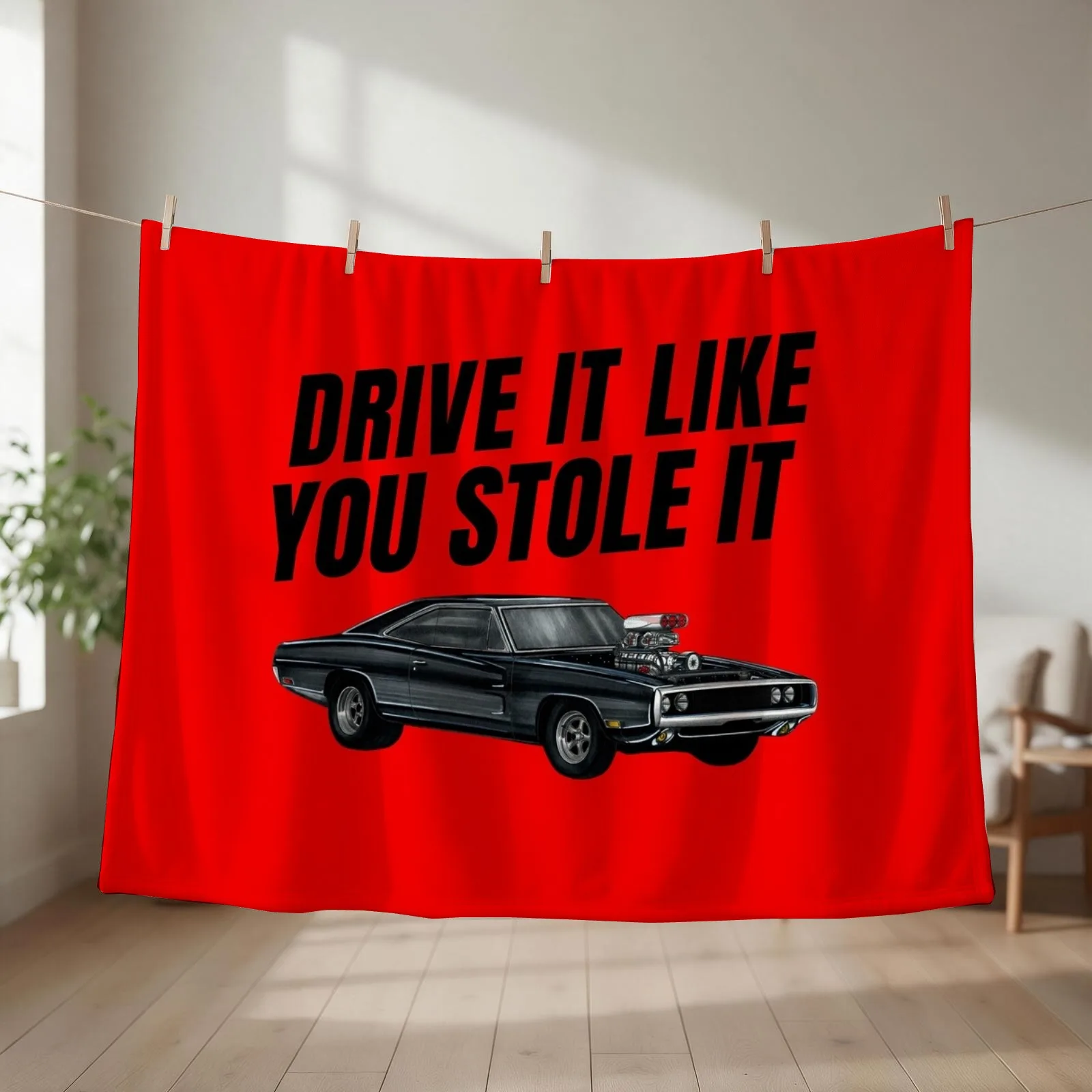 Drive it like you stole it { fast and furious Dom's Charger } Throw Blanket Single Summer Stuffeds Hairy Blankets